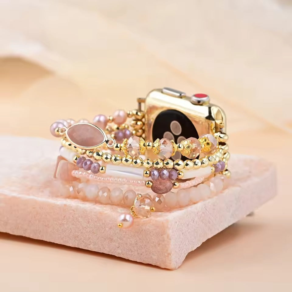 Flora Rose Stretch Watch Strap