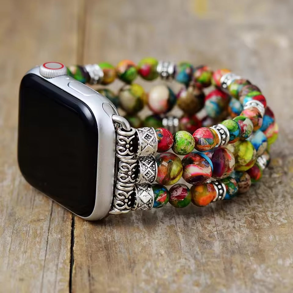 Mosaic Jasper Stretch Watch Strap