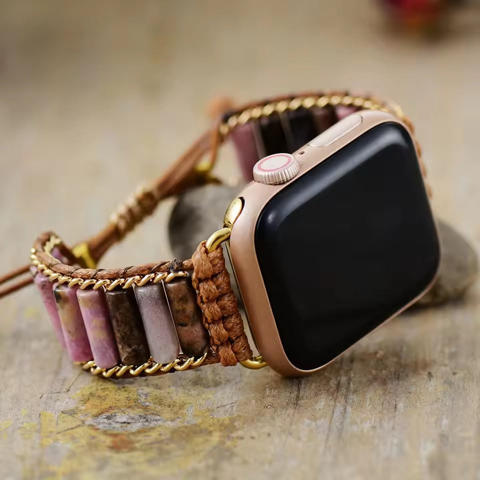 Petal Rhodonite Stretch Watch Strap